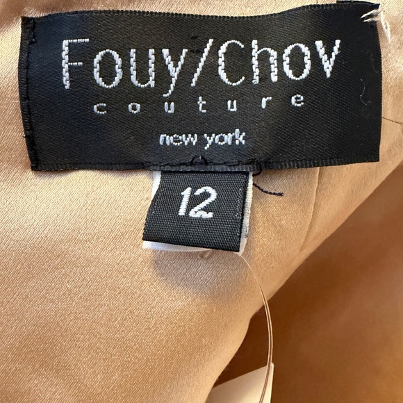 Fouy Chov Beige Halter Neck Cocktail Dress - Size 12 - Picture 10 of 10